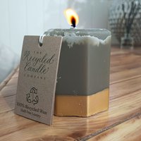 Recycled Wax Nordic Spruce & Holly Octagon Candle 100% Recycled Wax The Recycled Candle Company