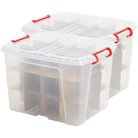 Two Bauble Storage Box with Divider | 40 Litre Recyclable Plastic Strata
