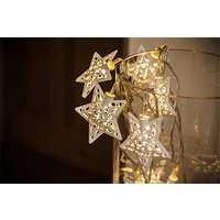 Noma Metal Filigree Star Light Chain with 10 LEDs