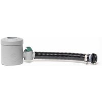 Grey Rain Collector Universal with Tap Rainwater Downpipe Filter & Diverter for Water Butts & Tanks up to 50m² with 32mm Universal Connection Kit poly