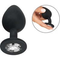 Analplug aus Silikon mit Schmuckstein Analplug aus Silikon mit Schmuckstein