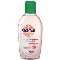 Sagrotan Hand-Desinfektionsgel Kamille & Lotus Desinfektionsmittel für die Hände in handlicher Reisegröße – 1 x 50 ml antibakterielles Gel