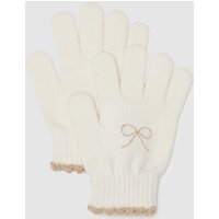 OVS KIDS Weiße Mädchenhandschuhe Mit Schleife Mädchen Bianco Größe S