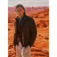 PIOMBO, Cazadora Bomber Marrón De Piel Auténtica Con Cremallera, Hombre, Marrón oscuro, Talla: L