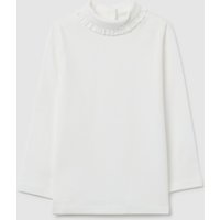 OVS 40% Rabatt auf FAGOTTINO Weiße Mädchenbluse mit gerafftem Kragen Größe 1824