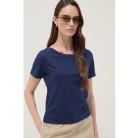 OVS Aktion 28% Rabatt auf blaues KurzarmTShirt aus Baumwolle Gr 40