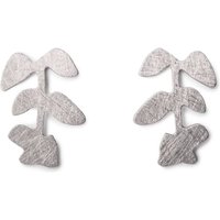 Makadama Pendientes Botanik Hojas Color Plata Presión