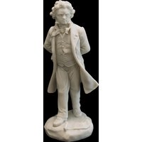 Pianelli Aktion 18% Rabatt auf weiße Beethoven Statue mit Sockel 22 cm