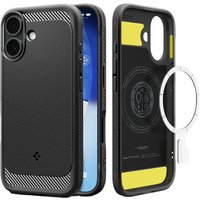 Coque Apple iPhone 17 MagSafe - Silicones et TPU (doux) - Spigen Coque/Coque silicone - étui téléphone Noir - Shockproof