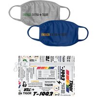 Kit Máscara com Necessaire Branco Menino