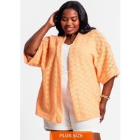 Kimono Plus Size em Tricot Laranja