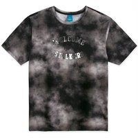 Camiseta Tie-Dye Manga Curta Malha Menina Preto