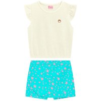 Conjunto Infantil Blusa e Short Bege