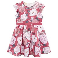 Vestido Infantil Menina Flores Vermelho