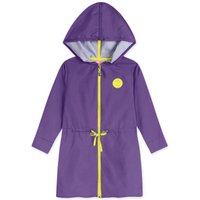 Vestido Infantil Manga Longa com Capuz Roxo