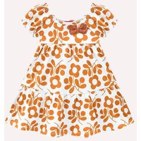 Vestido Infantil Menina Flores Branco