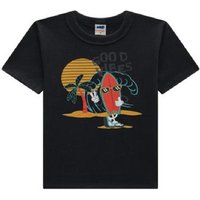 Camiseta Menino em Meia Malha Preto