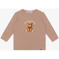 Camiseta Infantil Manga Longa Marrom