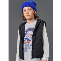 Colete Menino em Matelassê Preto