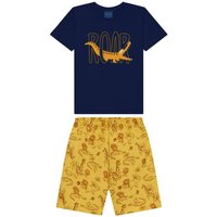 Conjunto Infantil Camiseta e Bermuda Azul