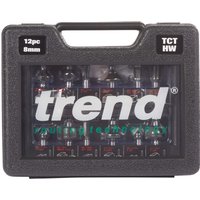 Trend 12 Piece 8mm Shank Starter Router Cutter Set