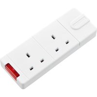 2 Skt 13A Trailing Socket + Ind White TN-MP