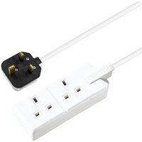 2 Skt 4M 13A Hd Ext Lead White EXS1324W-01