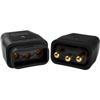 2 X 10A 3 Pin Hd Nrev Il Connector Blk NC103B-01