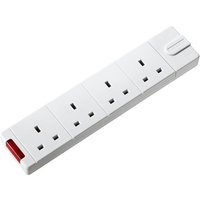 4 Skt 13A Trailing Socket + Ind White UG-MP