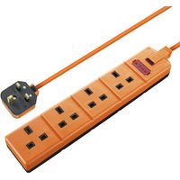 4 Skt 4M 13A Hd Ext Lead Fused Orange EXS1344O-01