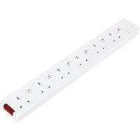 6 Skt 13A Ind Sw Trailing Socket White SWG6-MP