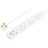 6 Skt 2M 13A Ind Sw Srg Ext Lead White SWSRG6210N-MP