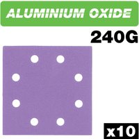 Trend Aluminium Oxide 1/4 Sheet Sanding Sheet 240 Grit 114Mm X 110Mm 10Pc Pk 1 AB/QTR/240A