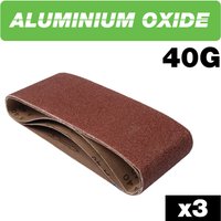 Trend Aluminium Oxide Sanding Belt 40 Grit 100Mm X 610Mm 3Pc Pack 1 AB/B100/40A