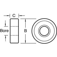 Trend Bearing 21Mm Diameter 12Mm Bore Pk 1 B210