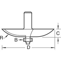 Trend CRAFTPRO Bearing Guided Large Radius Panel Raiser Router Cutter