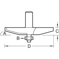 Trend CRAFTPRO Bearing Guided Bevel Panel Raiser Router Cutter