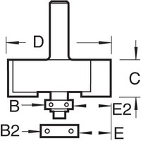 Trend Bearing Self Guided Rebate Router Cutter