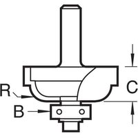Trend CRAFTPRO Radius Bearing Guided Router Cutter