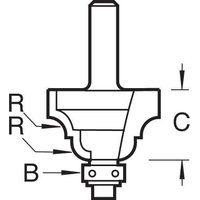 Trend CRAFTPRO Bearing Guided Classic Ogee Router Cutter