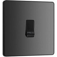 Evolve Black Chrome (Black) Single Press Switch 10A PCDBC14B-01