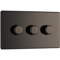 Evolve Brushed Steel (White) Double Light Switch 20A 16Ax 2 Way PCDBS42W-01