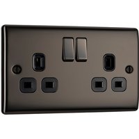 Evolve Matt Grey (Black) Unswitched 13A Fused Connection Unit With Power Led Indicator And Flex Outlet PCDMG54B-01