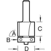Trend Bearing Guided Trimmer Router Cutter for Veneer