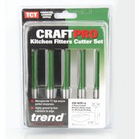 Trend CR/KFP/4 Kitchen Fitters Router Cutter Pack