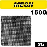 Trend Mesh 1/4 Sanding Sheet 5Pc 115Mm X 115Mm 150 Grit Pk 1 AB/QTR/150M