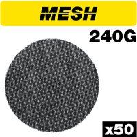 Trend Mesh Random Orbital Sanding Disc 50Pc 125Mm 240 Grit Pk 1 AB/125/240M/B