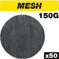 Trend Mesh Random Orbital Sanding Disc 50Pc 150Mm 150 Grit Pk 1 AB/150/150M/B