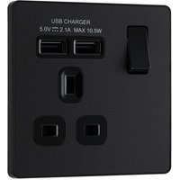 Nexus Metal Black Nickel Single Master Telephone Socket NBNBTM1-01