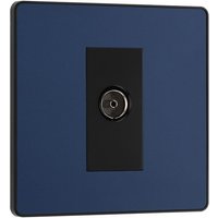 Nexus Metal Black Nickel Single Socket For Tv Or Fm Co-Axial Aerial Connection NBN60-01